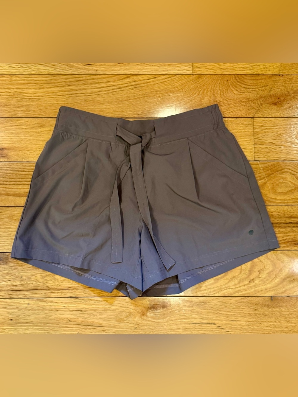 Apana Charcoal Gray Tie-Waist Athletic Shorts